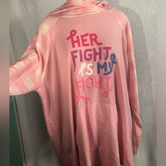 Pink breast cancer awareness hoodie size 2XL - Picture 2 of 5